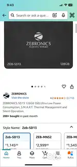 Zebronics ssd 128gb