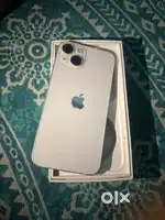 I phone 13,mirror white colour with charging cable