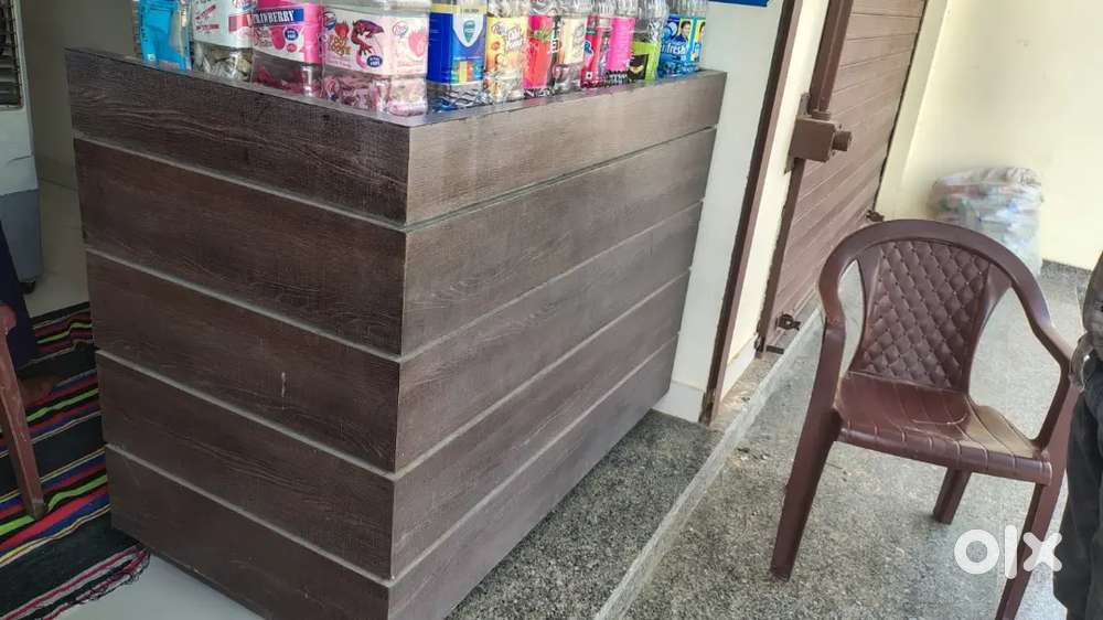 SHOP FULL FURNITURE ,POOJA MANDIR,  COUNTER ,GLASSES RACK ,TWO FRIDGES