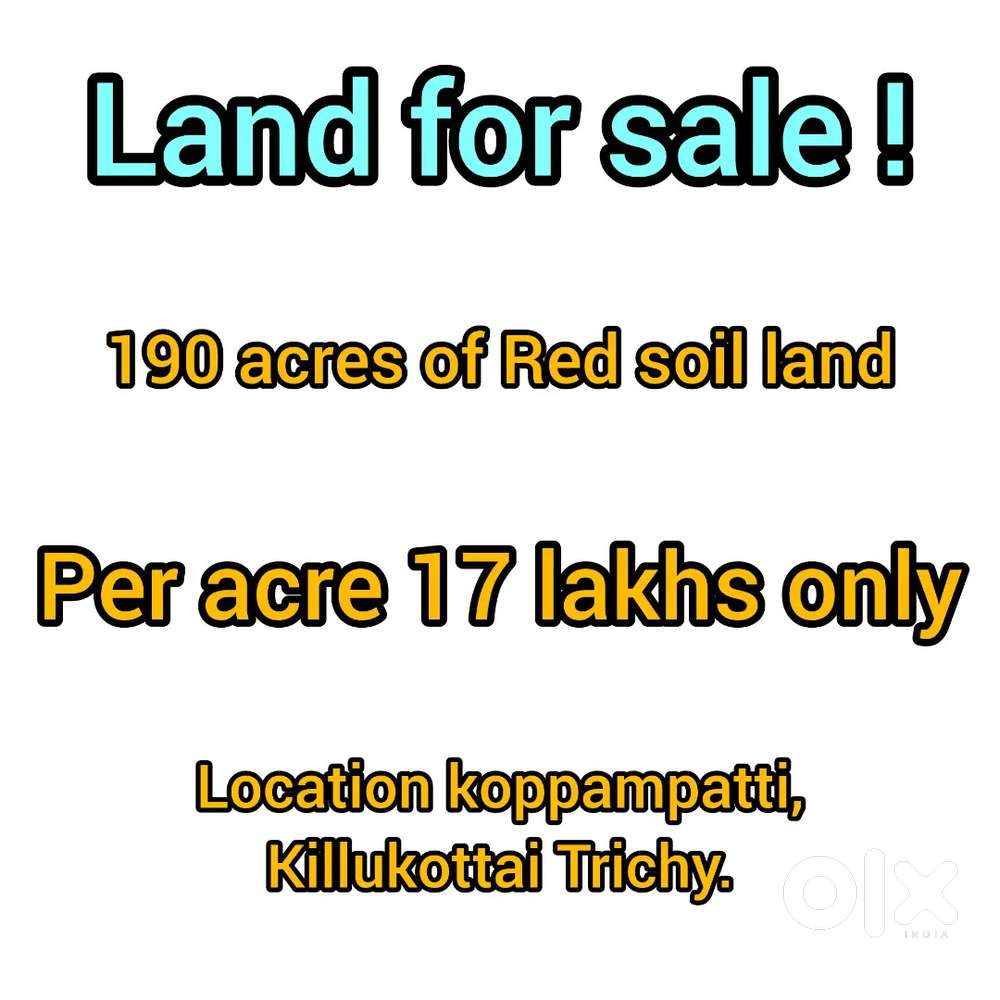 Red soil land for sale in trichy