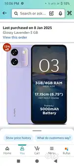 Lava 5g , newly purchased from amazon