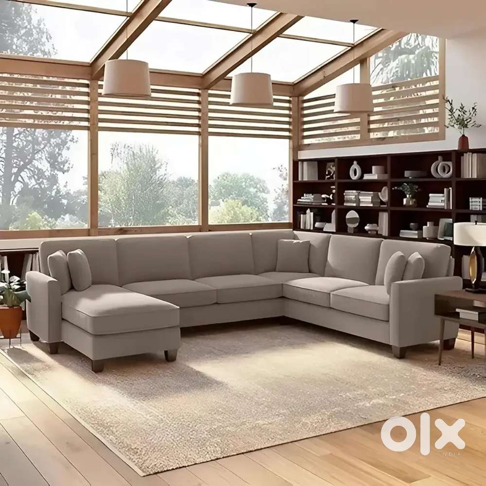Torque -Seater U Shape Fabric Sofa
