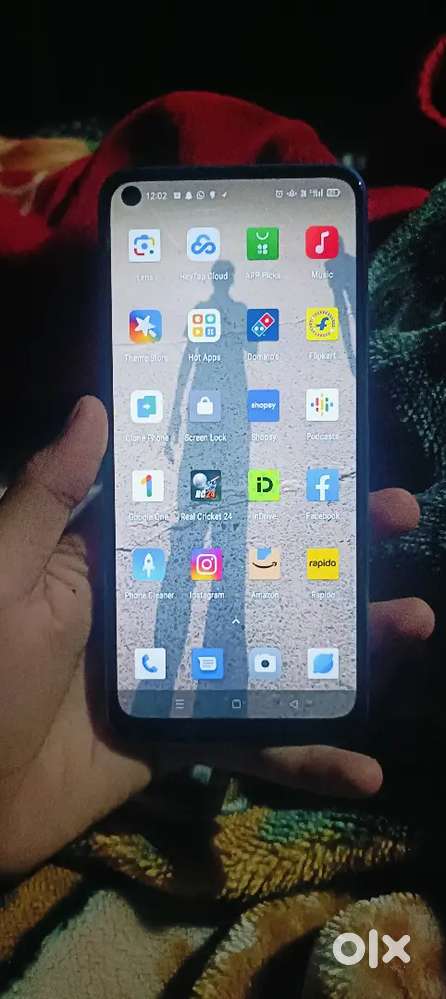 Full ok condition display change no crack no damage blue colour phone