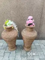 Cane Flower Planter/ Flower Pot/ Cane Planter Flower planter