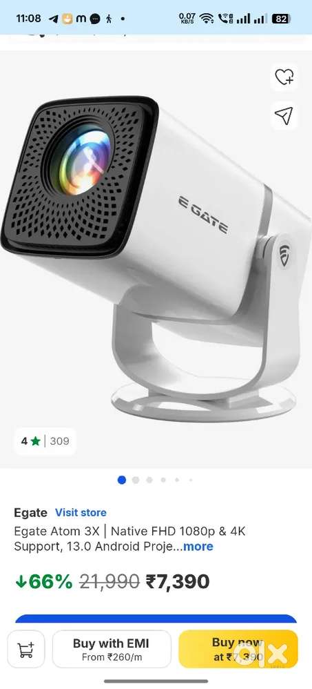 Atom 3x android projector