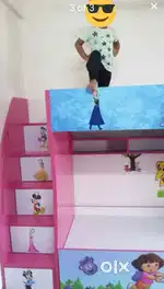 Girls colorful and beautiful bunkbed with storage