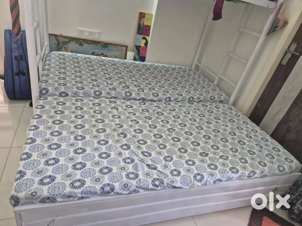 Bunk bed with ladder and storage