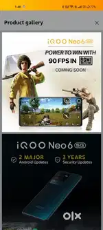 Iqoo neo6  12/256 ok conditions bill box charger