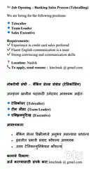 Job Opening – Credit Card Sales (Telecalling)