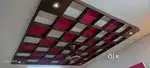 Checker pattern false ceiling & TV unit century ply on immediate sale