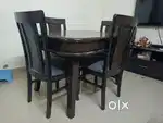 Stylish Wodden Dining Table with 4 Chairs