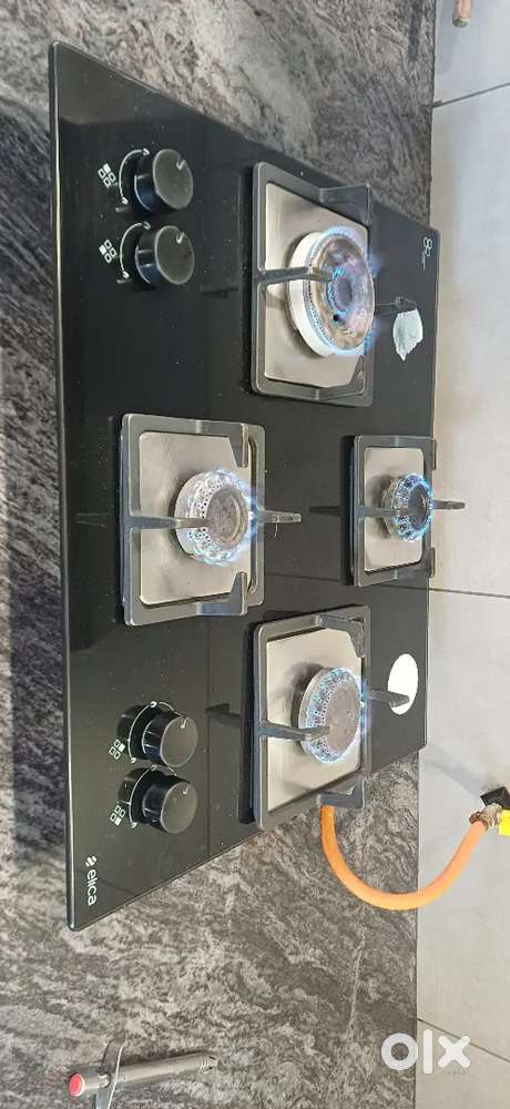 Elica glass top 4 burner stove