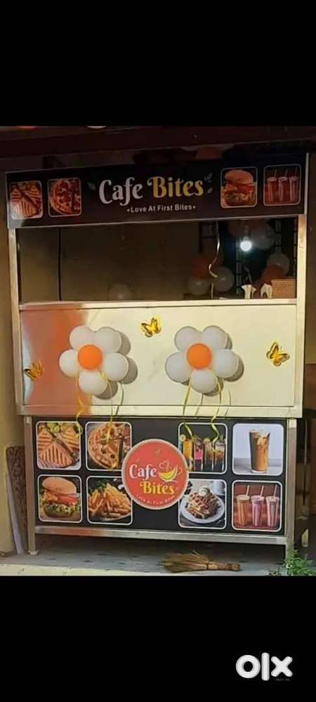 Steel counter with led light board