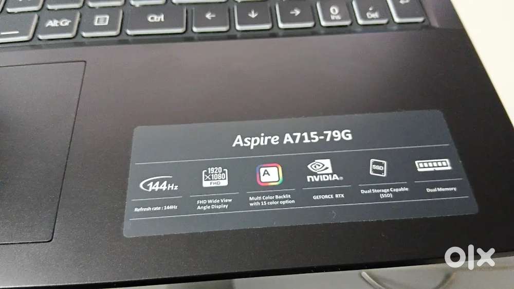 Acer aspire 7 corei5 13th gen 16/512gb RTX3050
