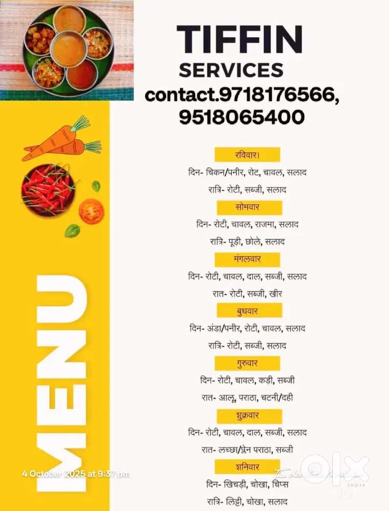 Tiffin services Home delivery
