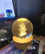 3D Radhakrishna crystal megnatic night lamp