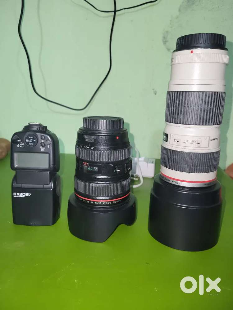 Canon leans Canon 24-105 ,Canon 70-200 Canon flash 430EX3