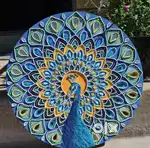 Beautiful handmade Lippan art piece! With a magentic peacock theme