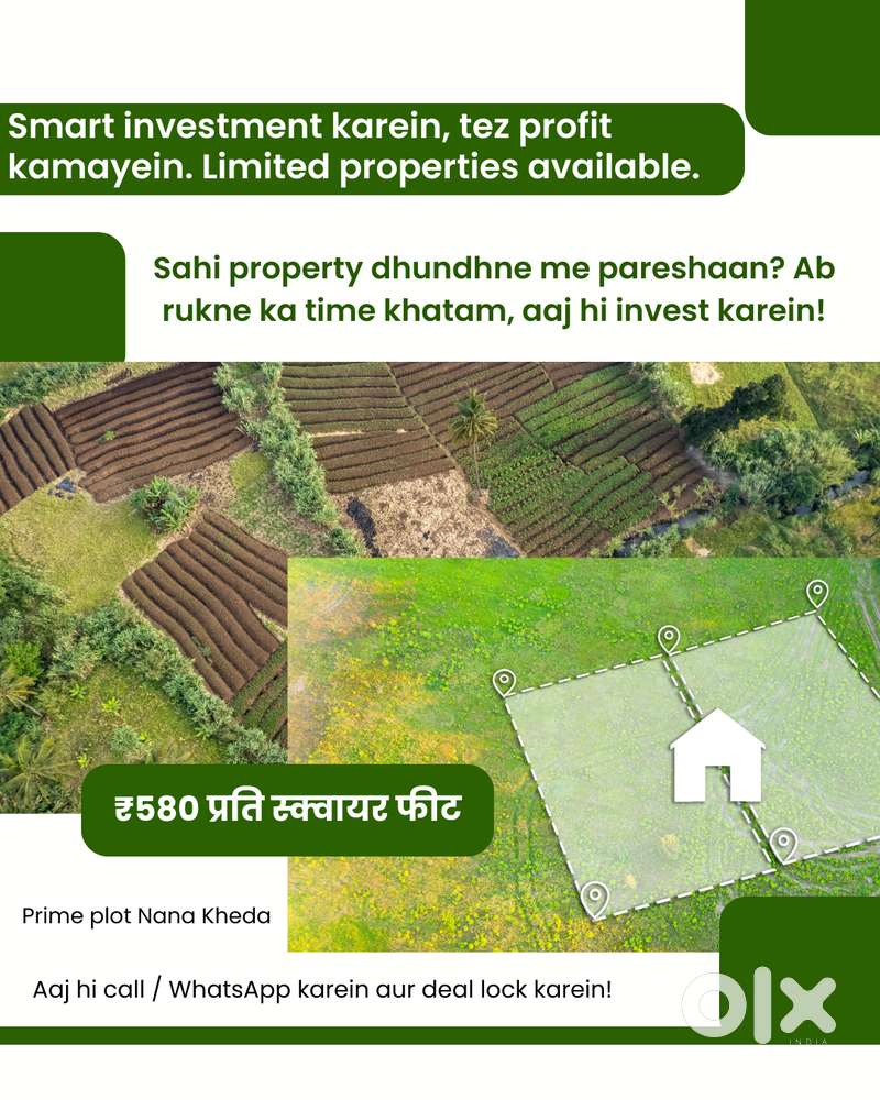 Nana Kheda में 1000–2000 sq ft प्लॉट – High ROI Investment