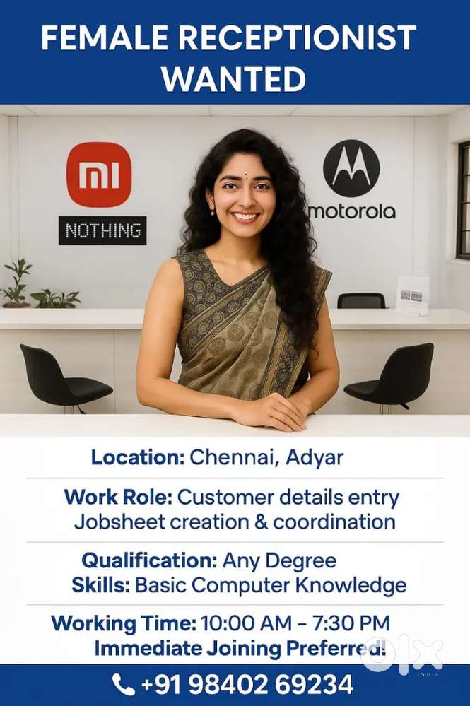 Front office Xiaomi and Motorola Authorised service center