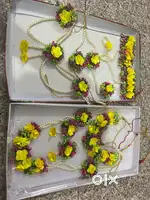 Haldi floral jwellery set