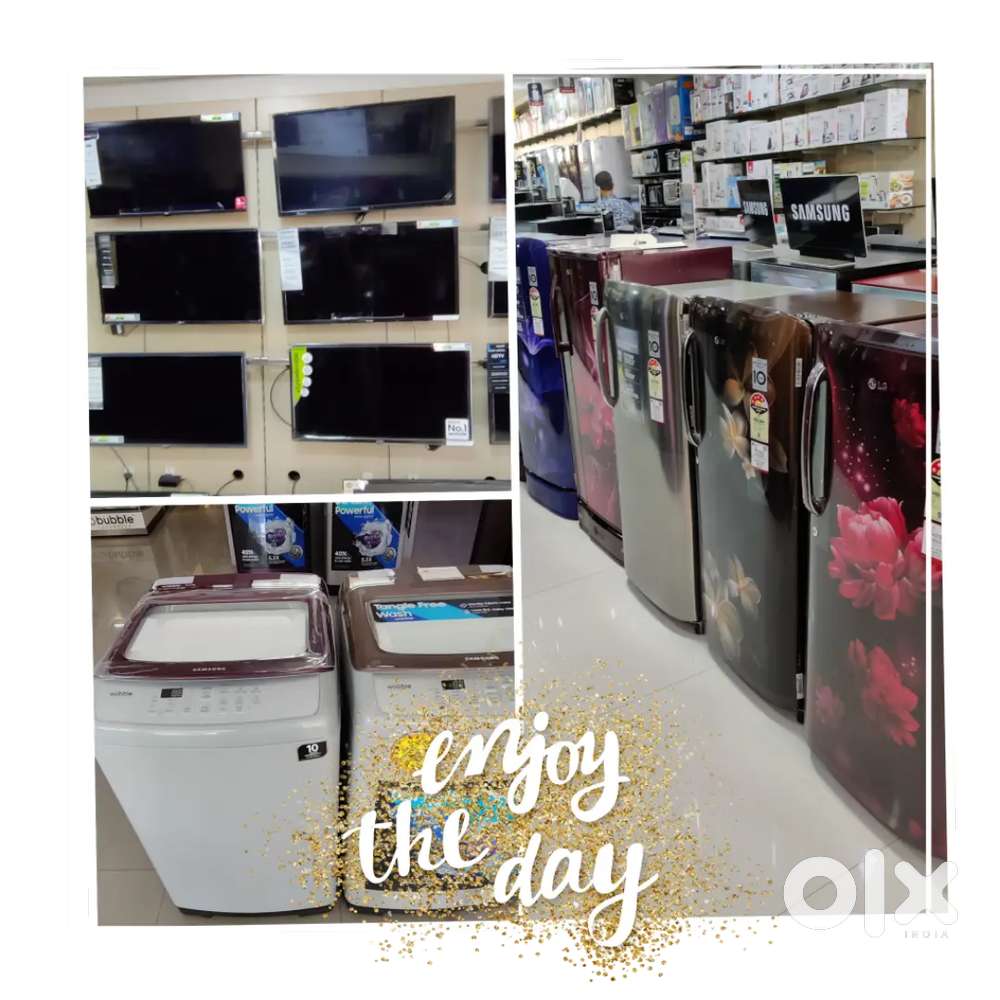 Rent/ sale single door fridge top Lod washing machine
