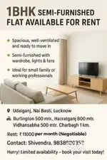 Rent for small family and decent bachlors