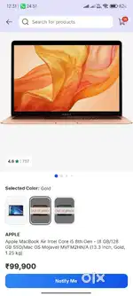 Brand New condition Macbook Air A1932 Rose Gold Edition With Touch ID