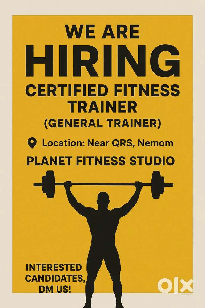 Fitness trainer needed (GENERAL TRAINER)
