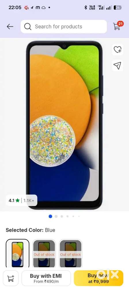 Samsung A03 black