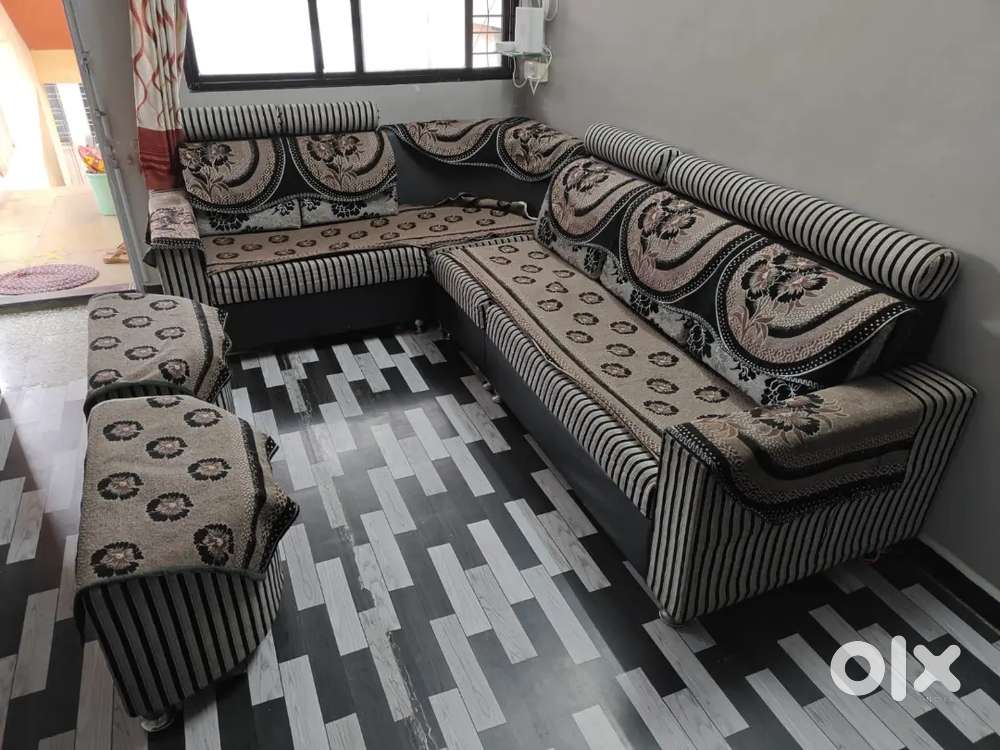 L Shape Sofa Set with Side Seater