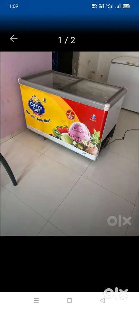 Glass door deep fridge