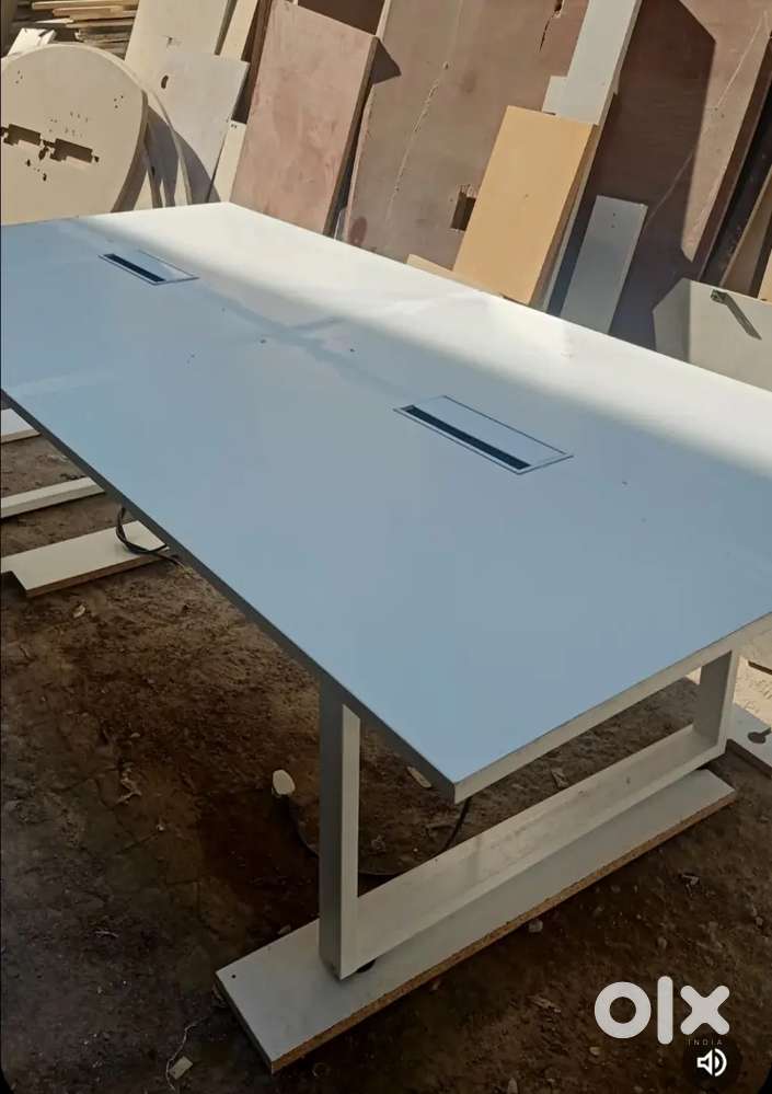 8'*4' Conference Table with Metal Base