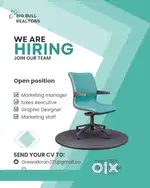 Required sales manager at real estate office
