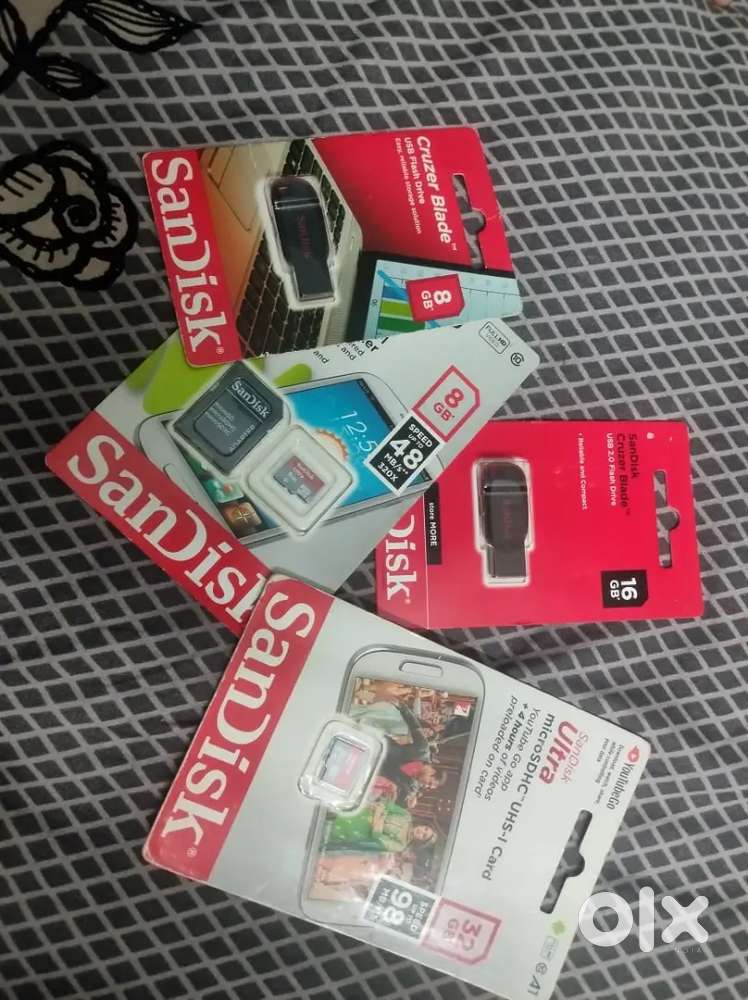 New Sandisk Combo SD card 32GB Pendrive 16GB Pendrive 8GB SD card 8GB