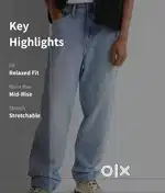 H&M Men Blue loose jeans