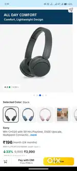 Sony Sony WH-CH520 HEADPHONE