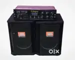 For sale Bluetooth amplifier and 8 inch speaker cabinet with twitter.