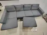 Wakefit napper sofa (left aligned) and ottoman
