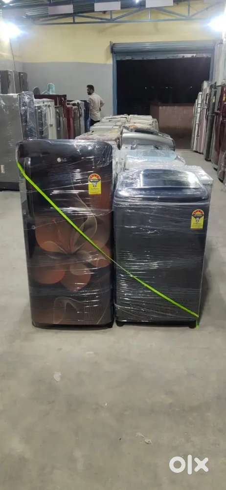 LG single door refrigerator and LG top load washing machine with warty