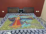 3 yr old double bed king size + Almirah+ dressing table
