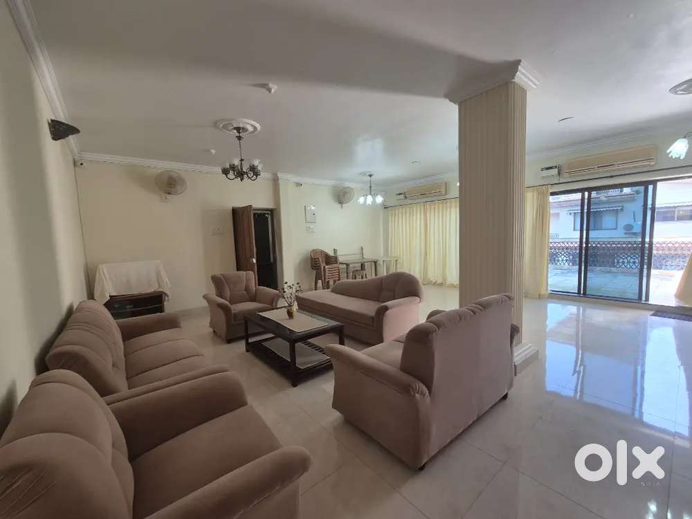 3 Bhk Spacious penthouse fully furnished for rent at caranzalem 1.20 L