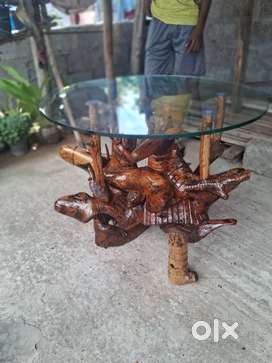 Handcrafted Wooden Animal Totem Sculpture – Unique Tribal-Inspired Art