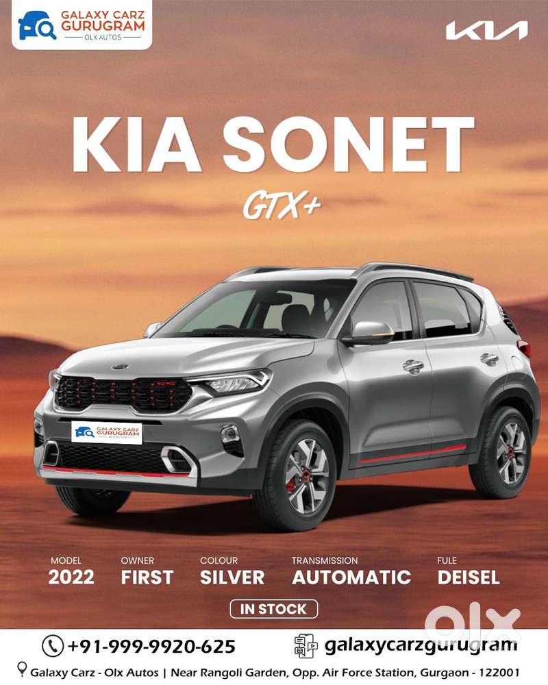 Kia Sonet 1.5 GTX Plus Diesel AT DT, 2022, Diesel
