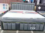New Modren Double bed with box 14999/- Emi also available