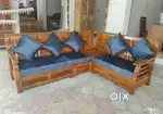 Teak wood corner sofa set 18999 starting EMI available