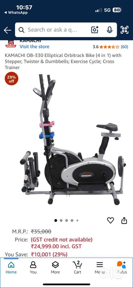 Exercise cycle indoor