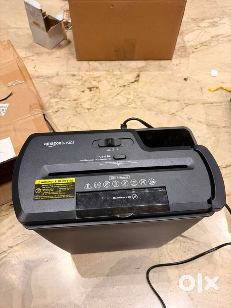 Amazon Basics 6-Sheet Strip Cut Paper & Credit Card Shredder