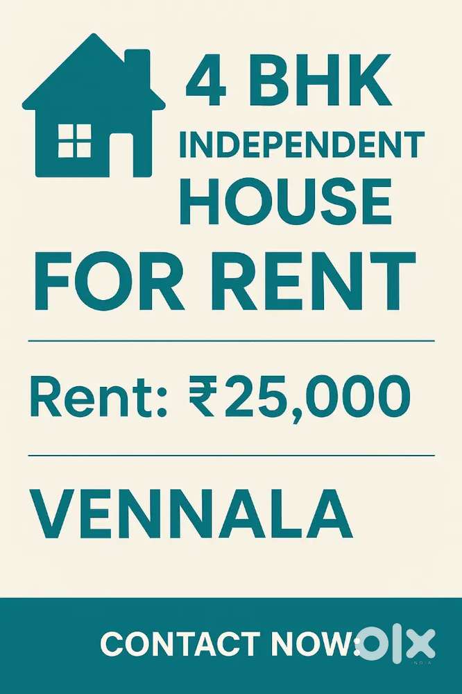 4bhk Semi Furnished house for rent at Vennala 25k