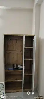 DeckUp Plank Cove 3-Door Engineered Wood Wardrobe with Mirror